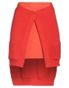 Fendi Orange Trompe Loeil Skirt In Tomato Red