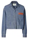 Fendi Logo-patch Patch-pocket Jacket In Blue