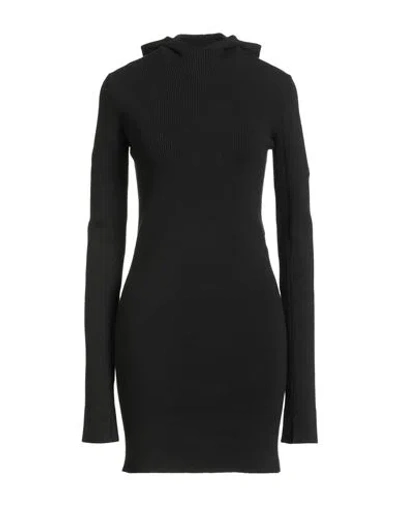 Fendi Woman Mini Dress Black Size 6 Wool, Silk, Polyamide, Elastane