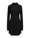 Fendi Woman Mini Dress Burgundy Size 6 Wool, Polyamide, Elastane In Red
