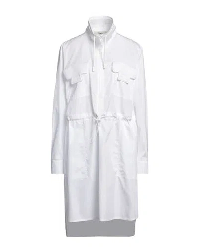 Fendi Woman Mini Dress White Size 4 Cotton