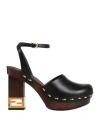 Fendi Woman Mules & Clogs Black Size 8 Soft Leather, Leather