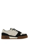 Fendi Low Tops In Black Suede In Multicolor