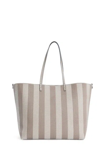 Fendi Woman Multicolor Shoulder Bags In Gray