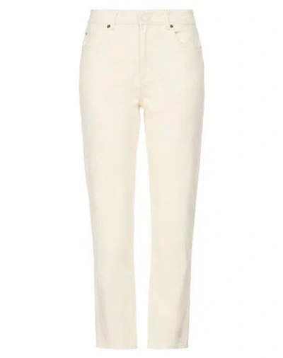 Fendi Woman Pants Beige Size 4 Cotton, Linen In Gold