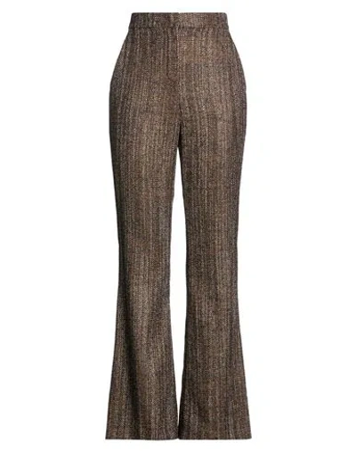 Fendi Woman Pants Dark Brown Size 4 Wool, Alpaca Wool, Polyamide