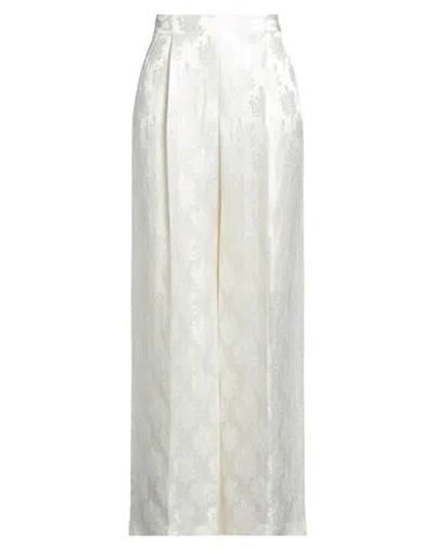 Fendi Woman Pants Ivory Size 6 Silk, Viscose In White