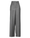 Fendi Wide Leg Wool Pants In Grey