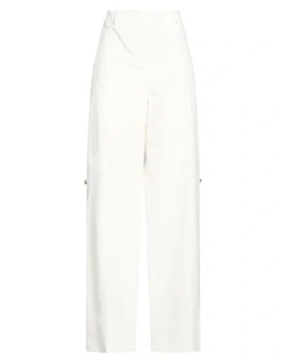 Fendi Woman Pants White Size 2 Cotton