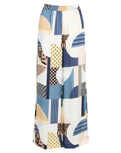 Fendi Woman Pants White Size 6 Silk