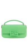 Fendi Pastel Green Leather Baguette Phone Case In Green