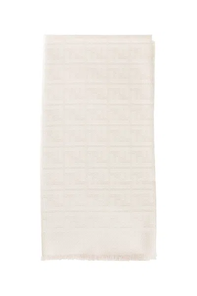 FENDI FF WOOL AND METALLIC YARN SHAWL