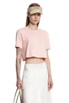 Fendi Peach Crewneck Cropped T-shirt