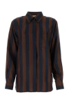 Fendi Striped Silk Shirt In Multicolor