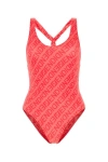 FENDI FENDI WOMAN PRINTED STRETCH NYLON SWIMSUIT