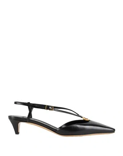 Fendi Woman Pumps Black Size 9 Calfskin