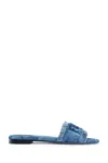 Fendi Women Sunshine Denim Slides In Blue