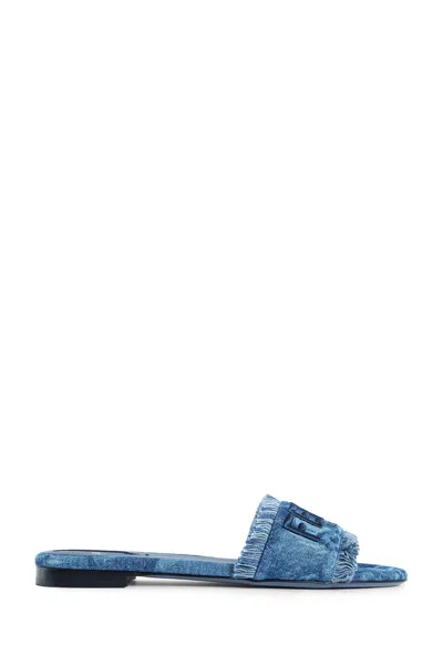 Fendi Woman  Sandals & Slides In Blue
