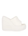 Fendi Woman Sandals Off White Size 8 Soft Leather