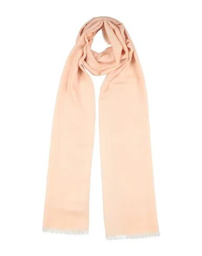 Fendi Woman Scarf Blush Size - Cashmere, Silk In Orange
