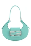 Fendi Mini Cookie Handbag In Satin In Green