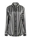 Fendi Camicia A Righe Bianca E Nera In Black