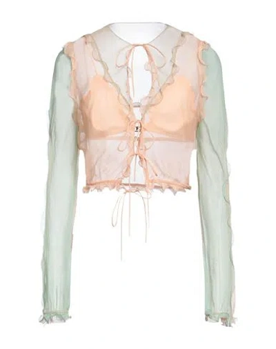 Fendi Woman Shirt Blush Size 6 Silk In Pink