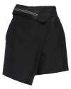 Fendi Folded-waist Wrap Shorts In Black