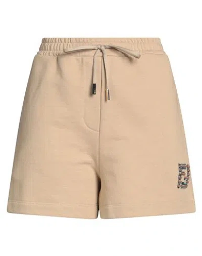 Fendi Woman Shorts & Bermuda Shorts Camel Size 2 Cotton In Brown
