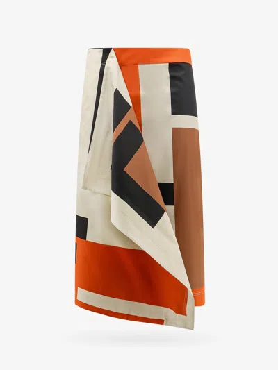 Fendi Woman Skirt Woman Orange Skirts