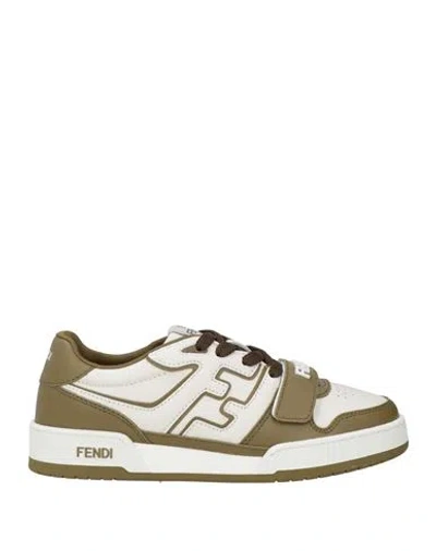 Fendi Green Match Leather Sneakers