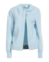 Fendi Light Blue Cashmere And Wool Cardigan In Blue