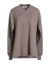 Fendi Woman Sweater Taupe Size 6 Wool, Elastane In Gray