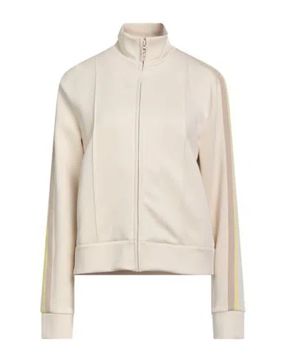 Fendi Woman Sweatshirt Beige Size 8 Polyester, Elastane In White