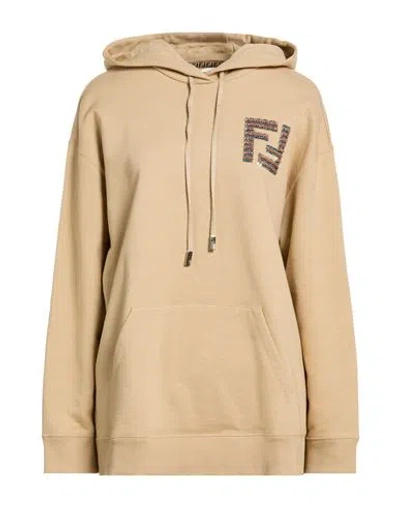 Fendi Woman Sweatshirt Camel Size S Cotton In Brown