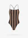 Fendi Woman Swimsuit Woman Brown Swimwear In Brown