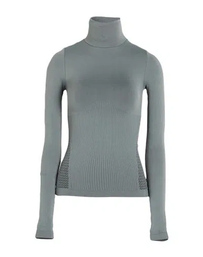 Fendi Woman T-shirt Grey Size S/m Polyamide, Elastane In Gray