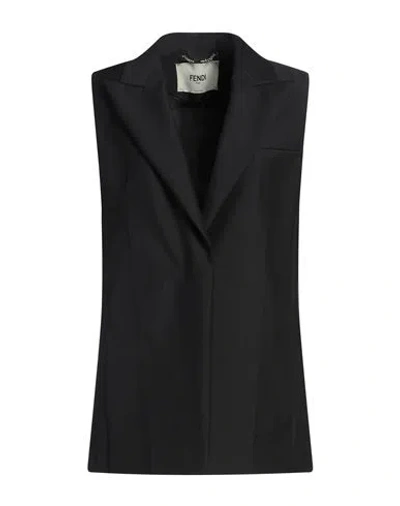 Fendi Tailored Vest In Black
