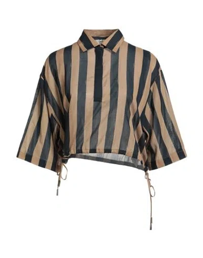 Fendi Woman Top Camel Size M Cotton