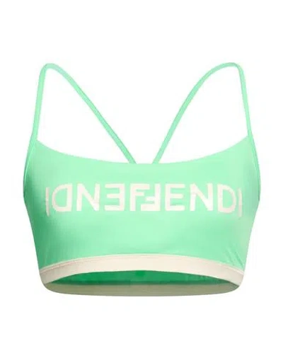 Fendi Woman Top Lime Green Size M Polyamide, Elastane