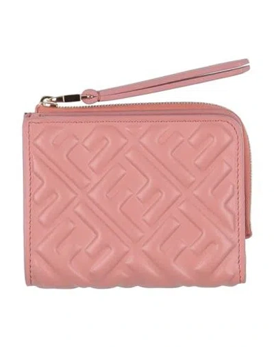 Fendi Woman Wallet Antique Rose Size - Leather In Pink