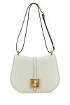 Fendi White Leather C Mon Medium Shoulder Bag In White