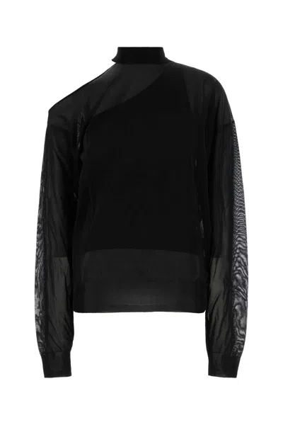 Fendi Women's 100% Viscose Knit Sweater In Black