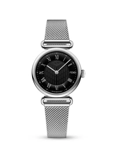 Fendi Women's 29mm Palazzo Stainless Steel Bracelet Watch In Black