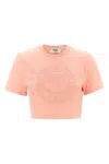 Fendi Women Pink Cotton T-shirt In Pink
