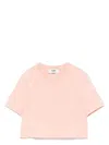 Fendi Peach Crewneck Cropped T-shirt