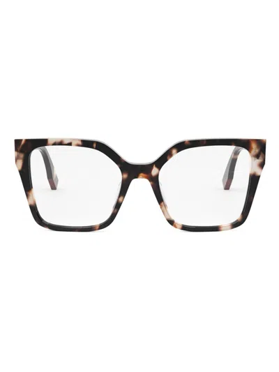 Fendi Women's 52mm Geometric Eyeglasses In Brown