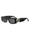 Fendi Rectangular Sunglasses, 54mm In Black