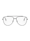 Fendi Women's 56mm Pilot Metal Eyeglasses In Black