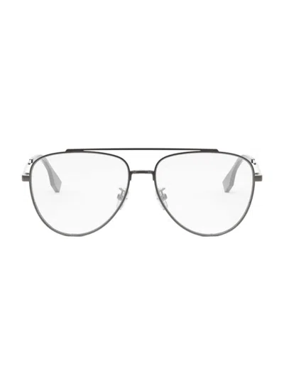Fendi Women's 56mm Pilot Metal Eyeglasses In Black